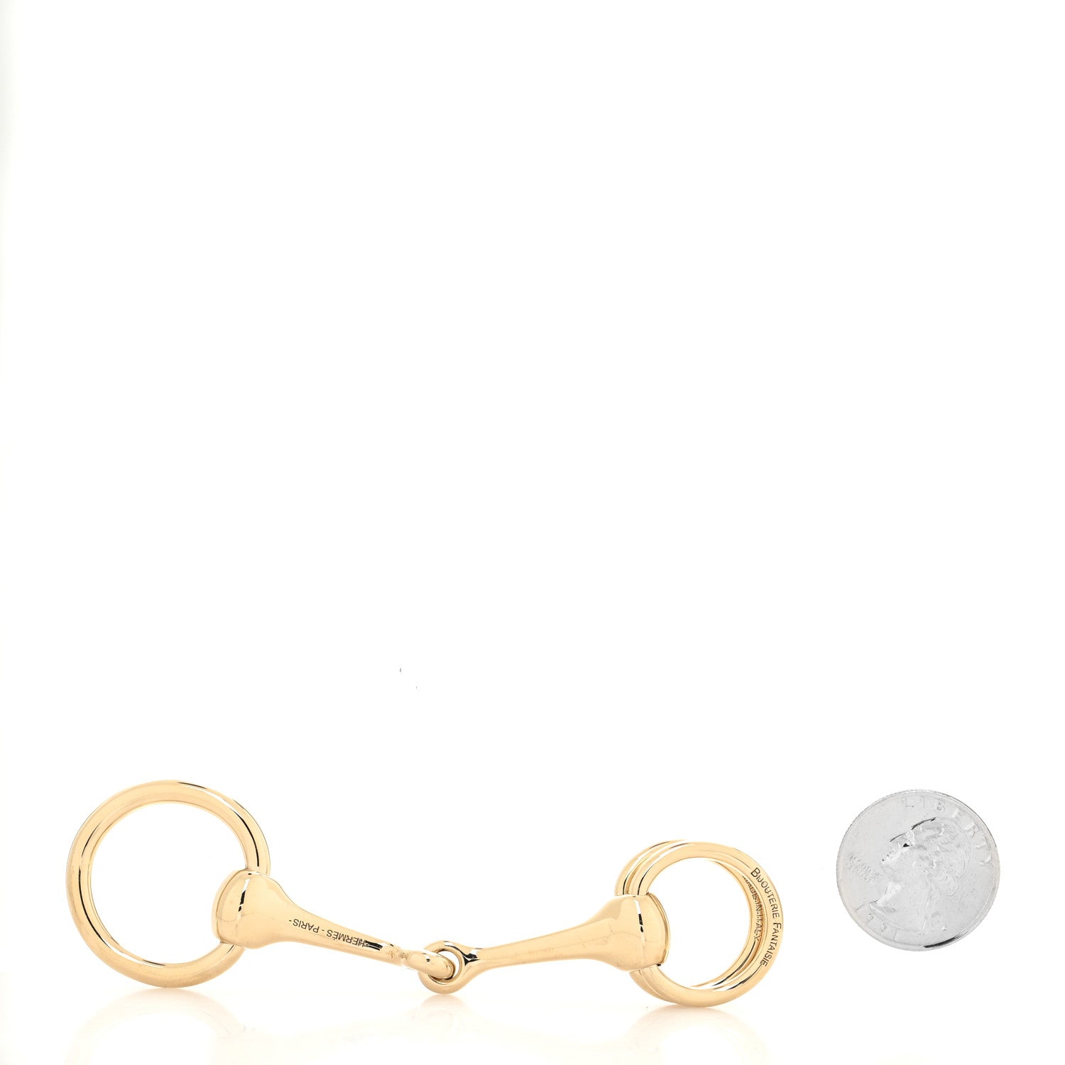 Hermes Permabrass Mors Scarf Ring Gold 2 of 5