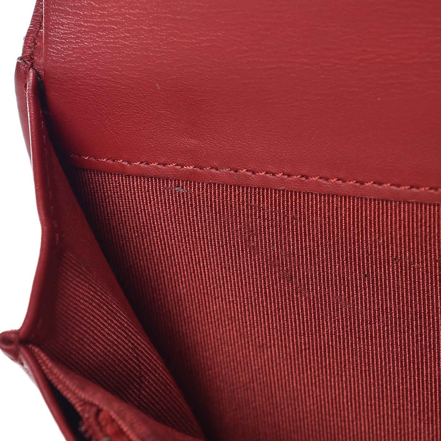 Caviar Quilted Yen Wallet Red