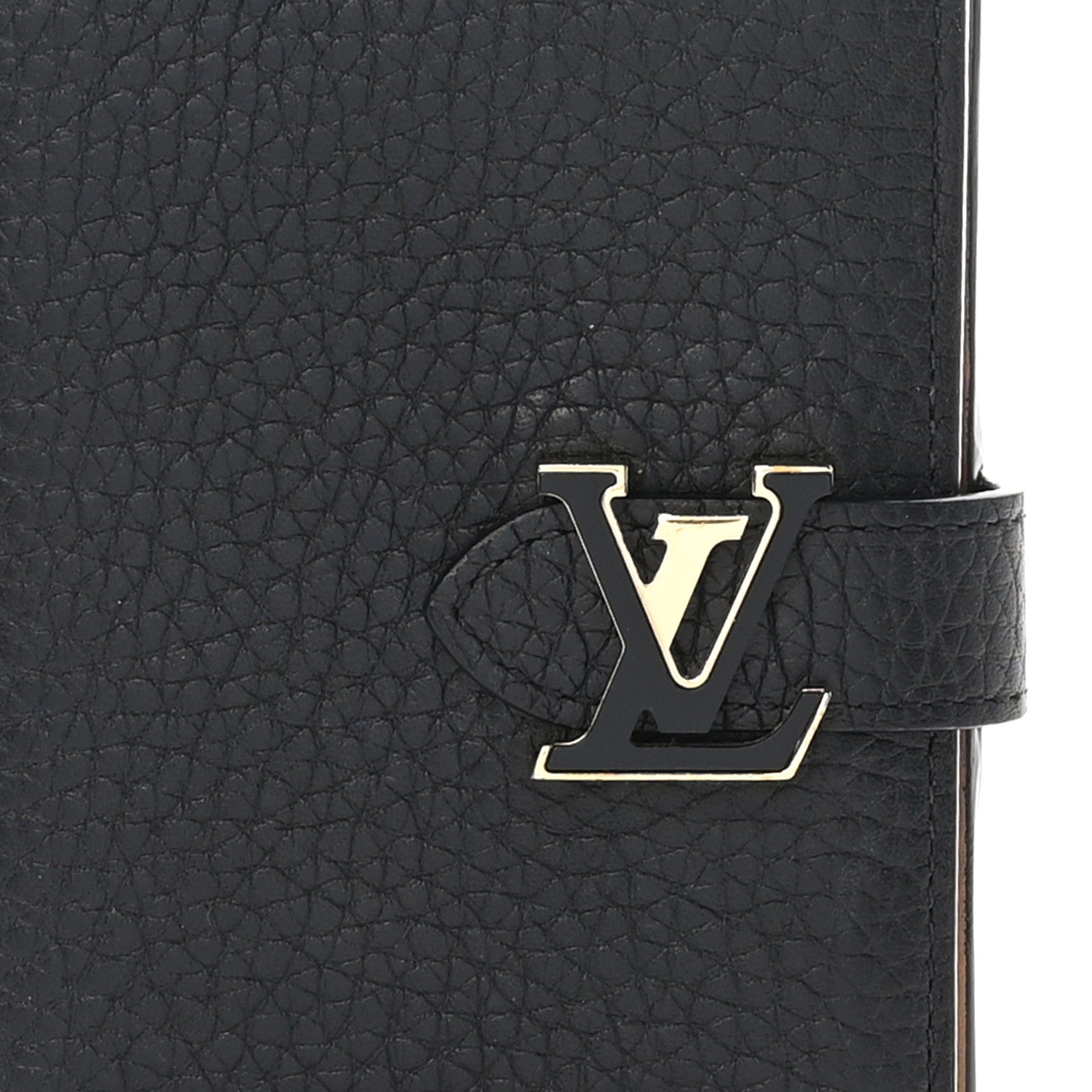 Louis Vuitton Taurillon Capucines Vertical Compact Wallet Black 7 of 7