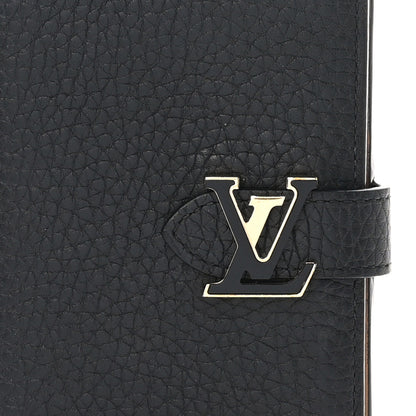 Louis Vuitton Taurillon Capucines Vertical Compact Wallet Black 7 of 7
