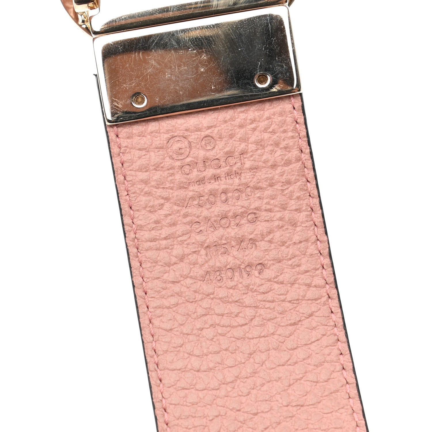 Gucci Calfskin 1973 Reversible Belt 115 46 Black Pink 3 of 5