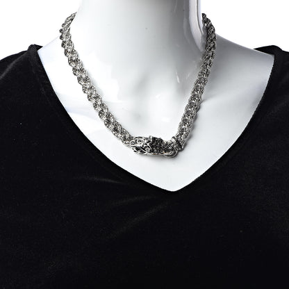John Hardy Sterling Silver Black Sapphire Ruby Legends Naga Dragon Braided Chain Necklace 2 of 6