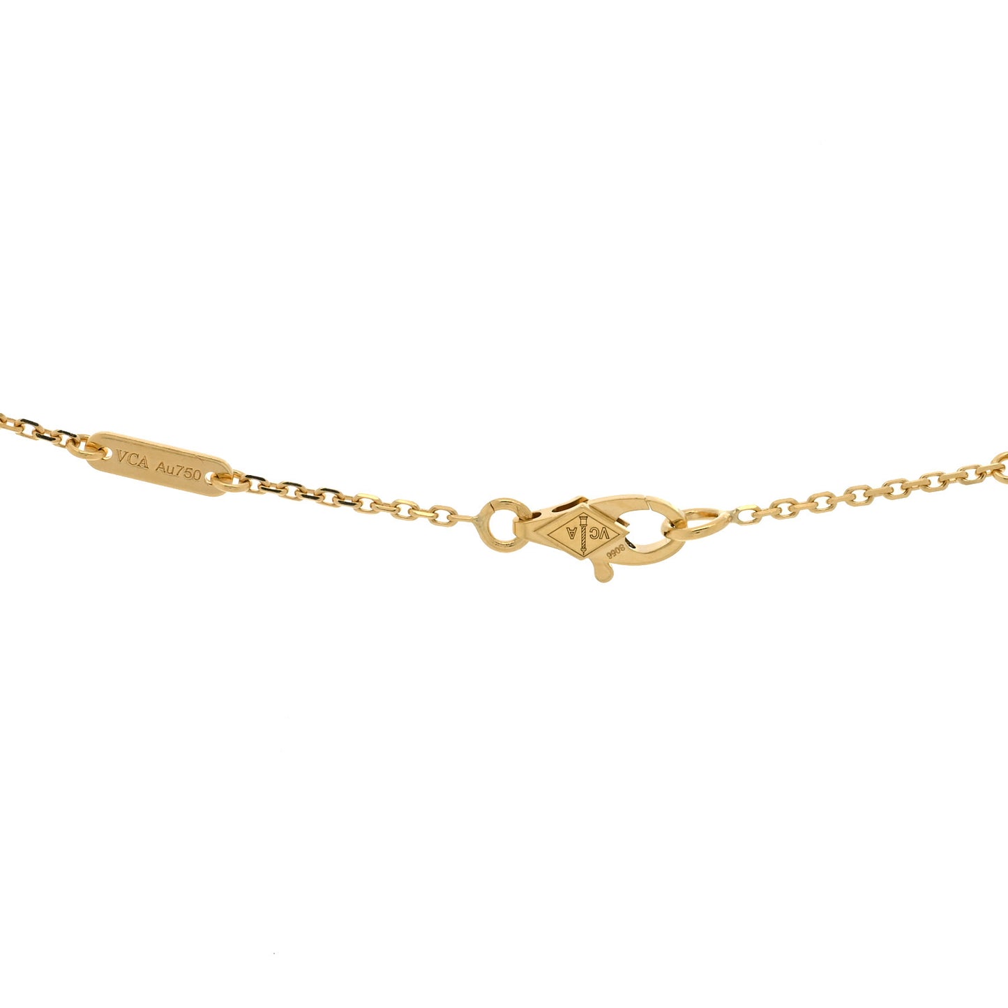 18K Yellow Gold Mother of Pearl Sweet Alhambra Pendant Necklace