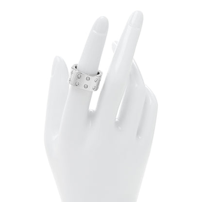 Roberto Coin 18K White Gold Pois Moi Double Row Ring 53 6.5 2 of 4