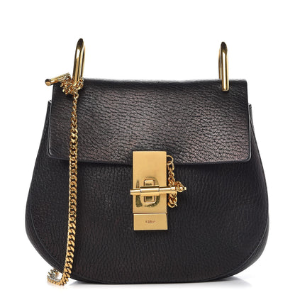 Chloe Grained Lambskin Mini Drew Shoulder Bag Black 1 of 9