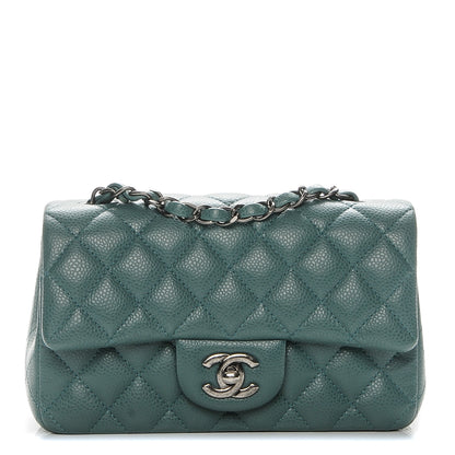 Chanel Caviar Quilted Mini Rectangular Flap Green 1 of 7
