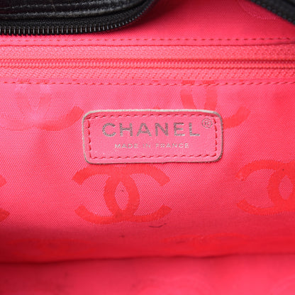 Chanel Calfskin Quilted Large Cambon Bowler Black White 5 of 17