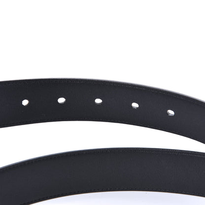 Saint Laurent Smooth Calfskin Monogram Square Buckle Belt 95 38 Black 3 of 5