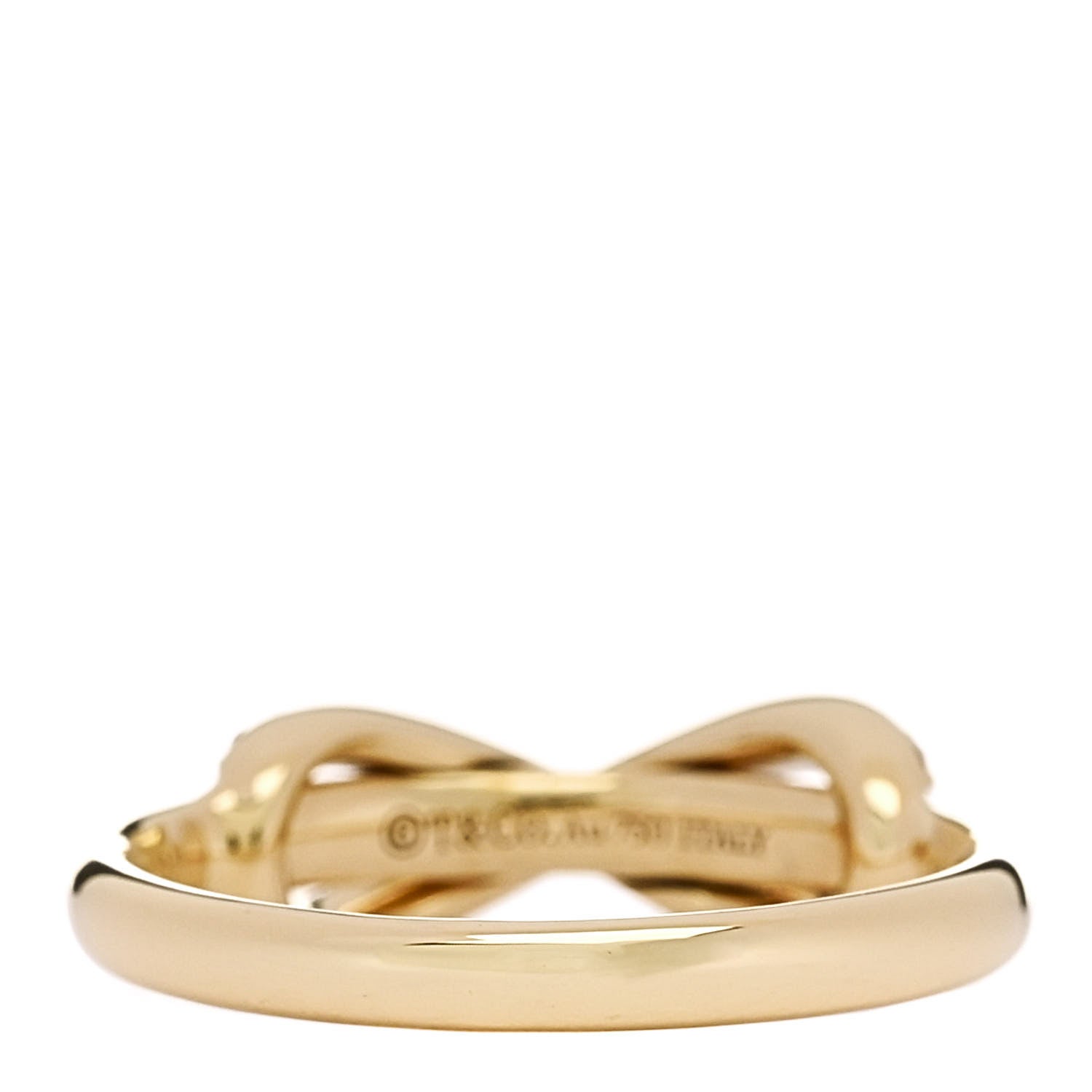 Tiffany 18K Yellow Gold Diamond Infinity Ring 49 5 3 of 4