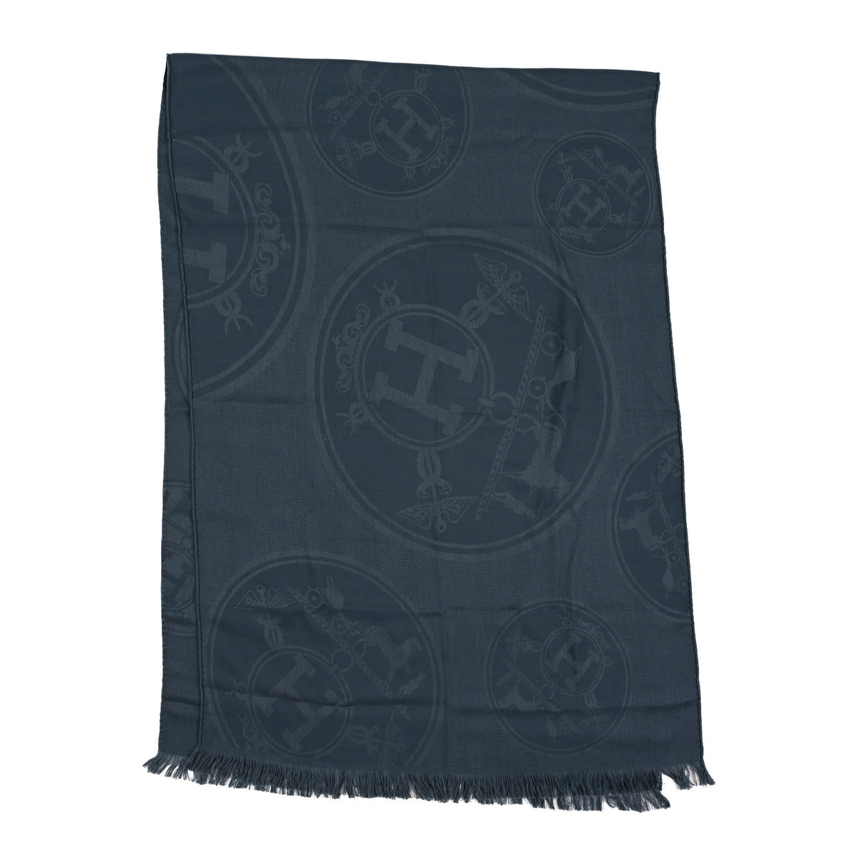Hermes Cashmere Silk New Libris Stole Gris Souris 2 of 3