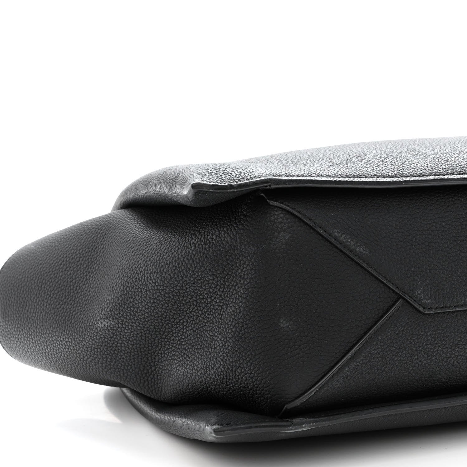 Celine Baby Grained Calfskin Medium Tri-Fold Bag Black 9 of 13