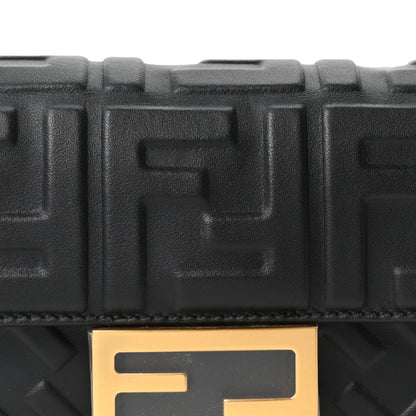 Fendi Nappa FF 1974 Embossed Mini Baguette Black 8 of 10