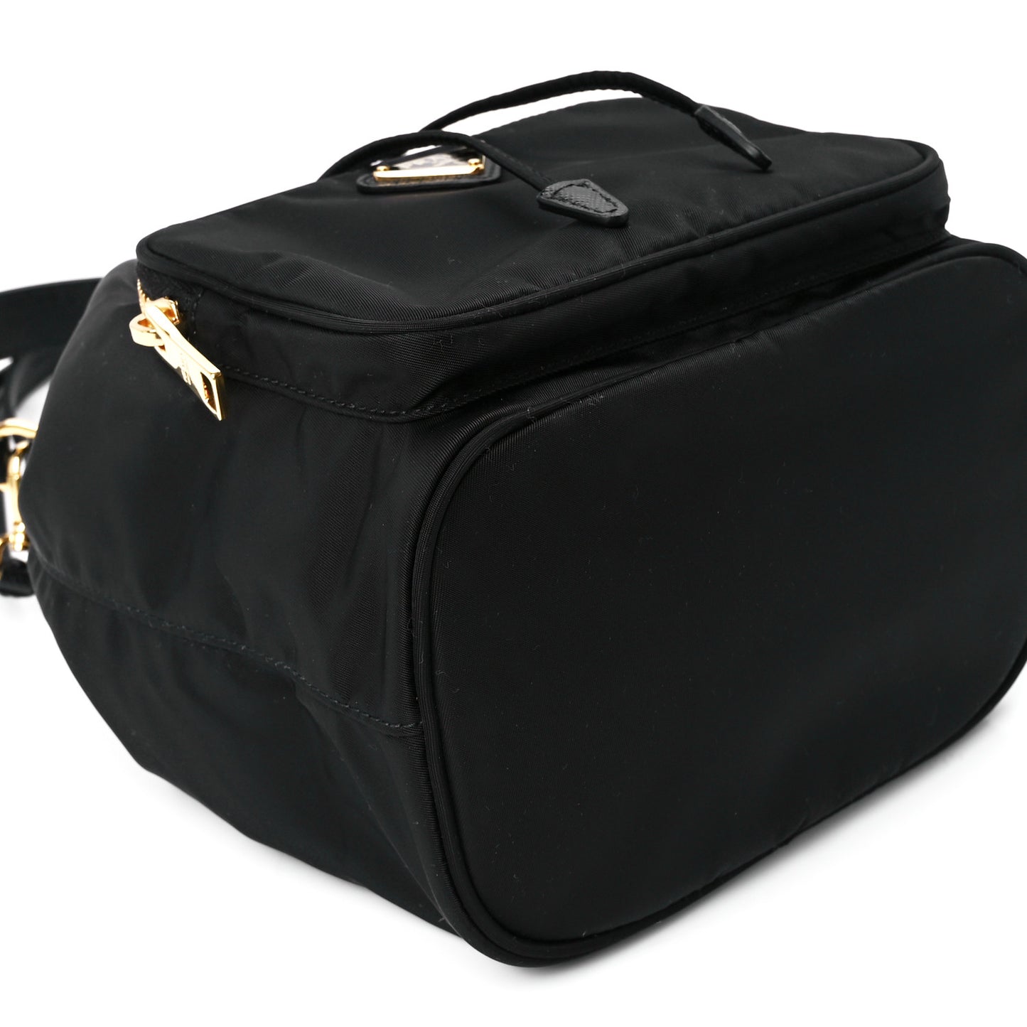 Re-Nylon Duet Drawstring Shoulder Bag Black