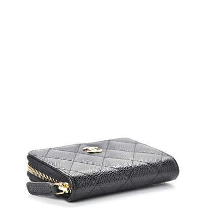 Chanel Caviar Quilted Zip Coin Purse Black 4 of 8