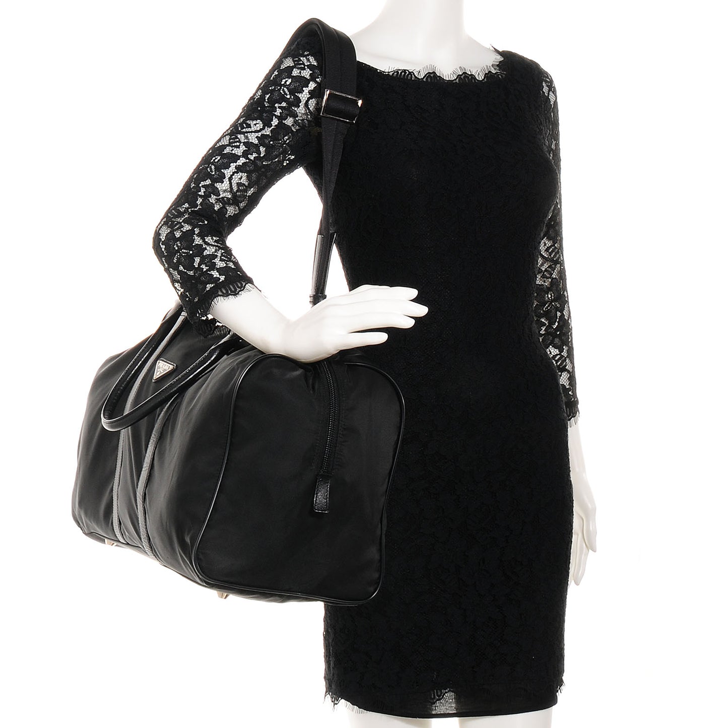 Nylon Viaggio Duffle Black