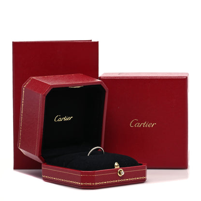 Cartier 18K White Gold Diamond 1.5mm Etincelle de Cartier Wedding Band Ring 48 4.5 5 of 5