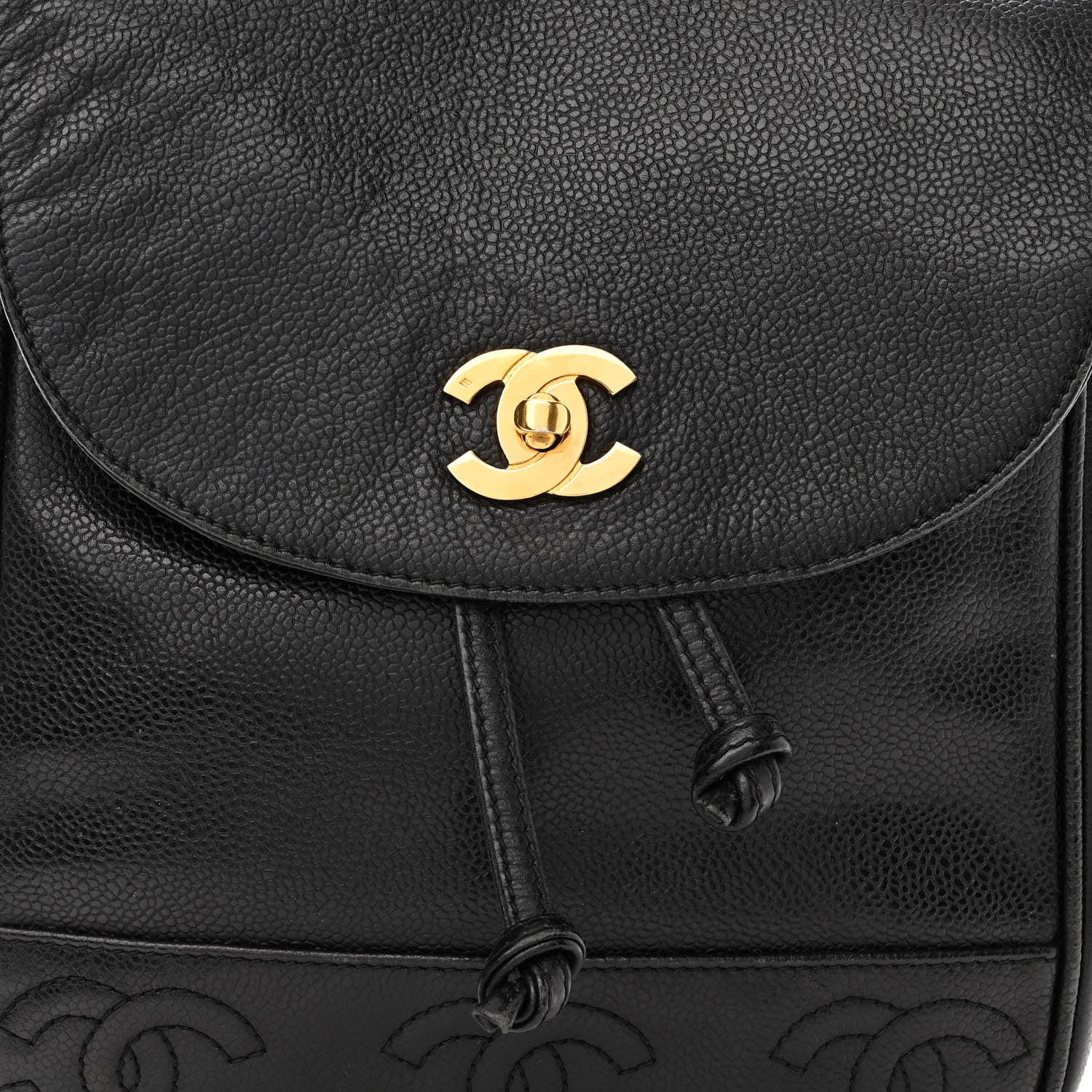 Chanel Caviar CC Backpack Black 8 of 10