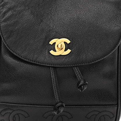 Chanel Caviar CC Backpack Black 8 of 10