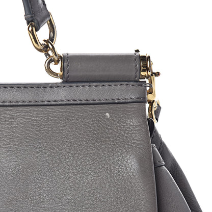 Dolce & Gabbana Grained Deerskin Medium Miss Sicily Satchel Grey 12 of 12
