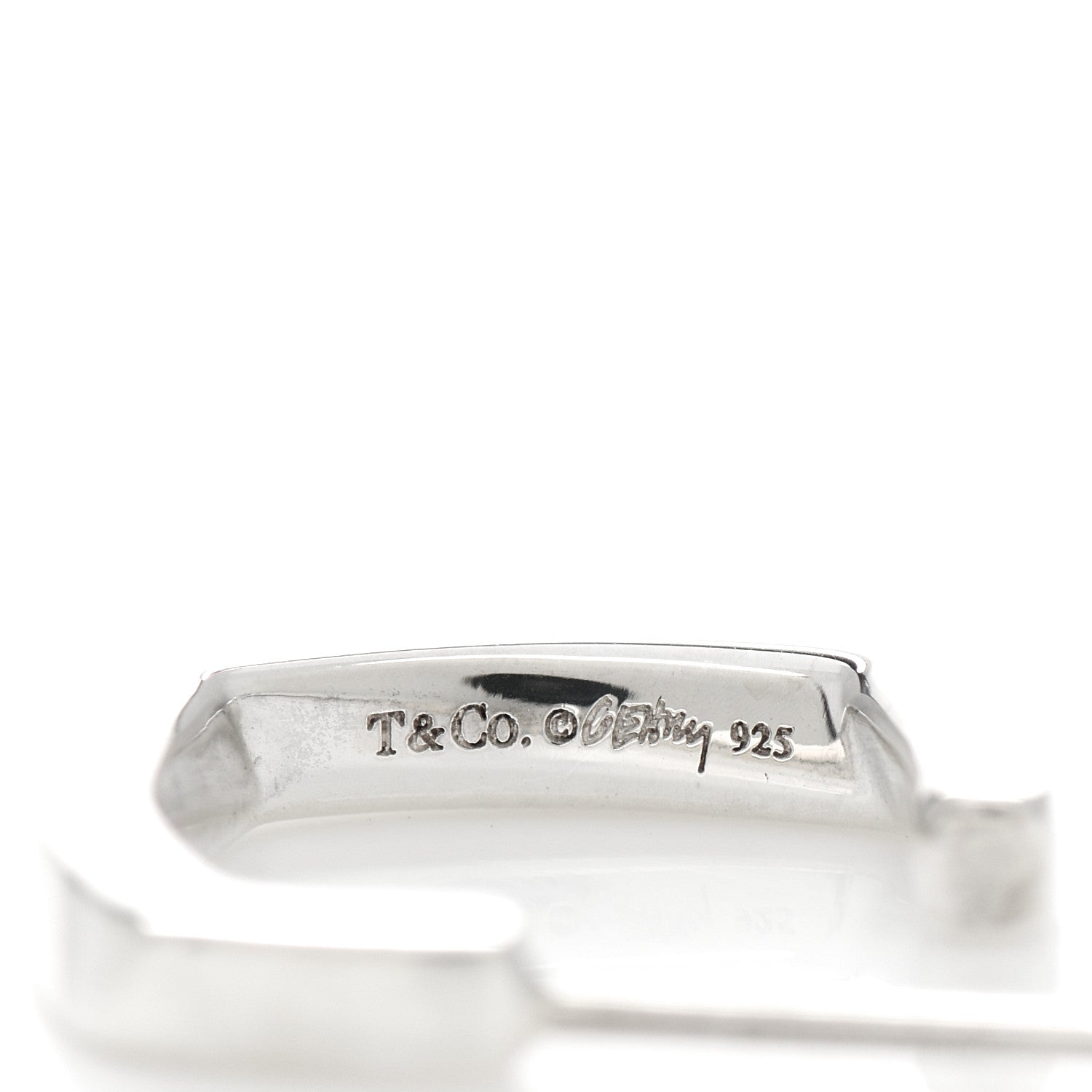 Tiffany Sterling Silver Small Frank Gehry Torque Square Hoop Earrings 4 of 4