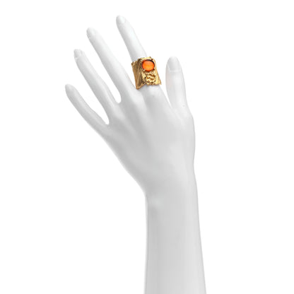 Gucci Metal Crystal GG Ring S Red 2 of 4