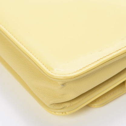 Chanel Patent CC Compact Wallet on Chain WOC Yellow 14 of 16