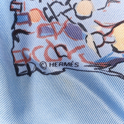 Hermes Silk Paddock Scarf Pocket Square 4 of 5