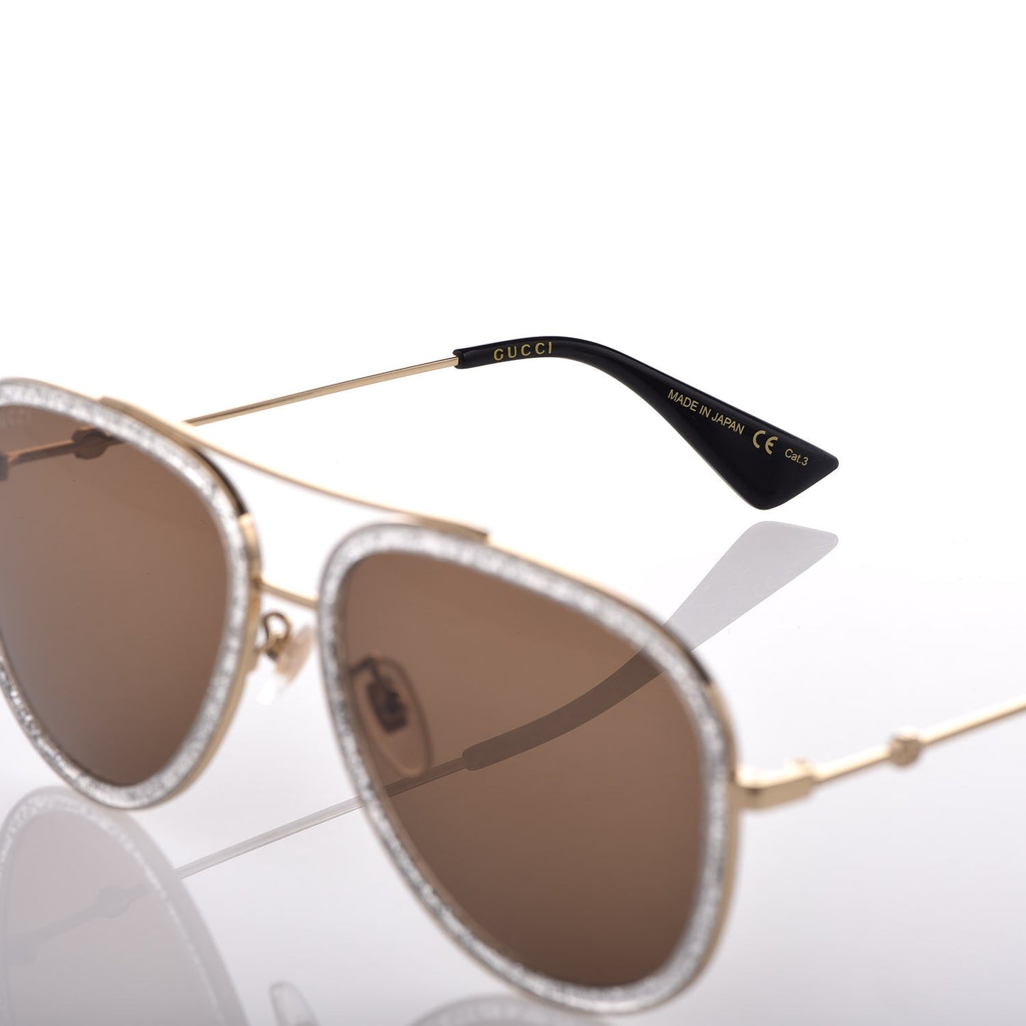 Glitter Aviator Sunglasses GG0062S Silver