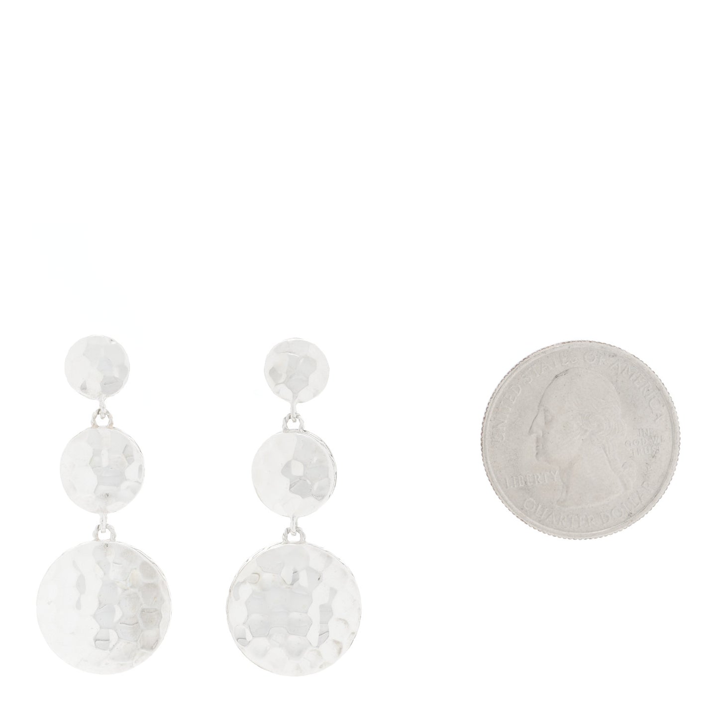 Sterling Silver Palu Triple Circle Drop Earrings