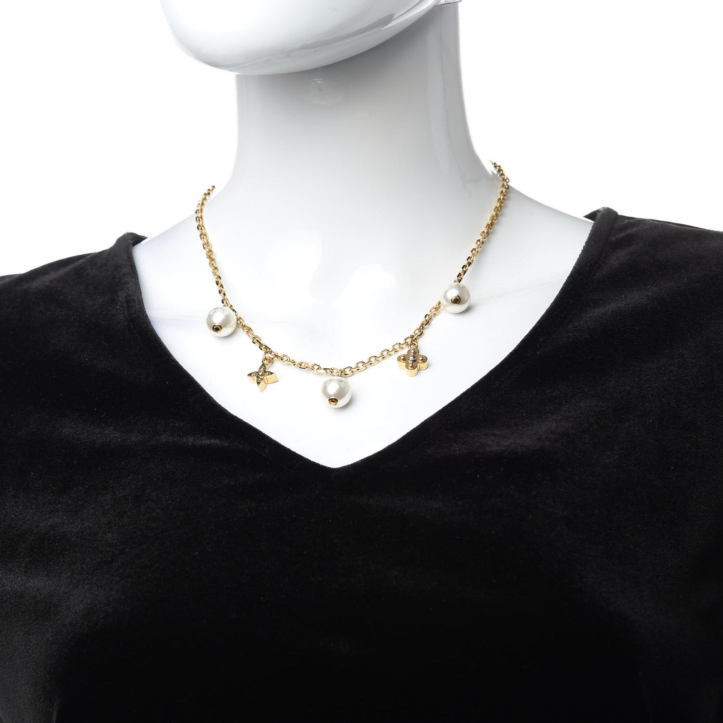 Pearl Charmy Necklace Gold