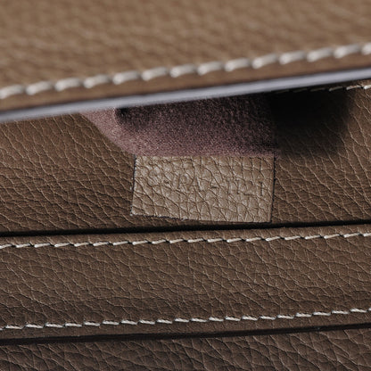 Celine Drummed Calfskin Micro Luggage Souris 5 of 9