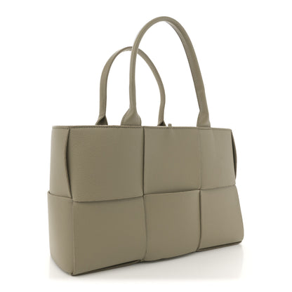 Bottega Veneta Grained Calfskin Intrecciato Small Arco Tote Taupe 4 of 11