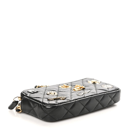 Chanel Aged Calfskin Lucky Charms 2.55 Reissue Small Clutch With Chain Black 4 of 12