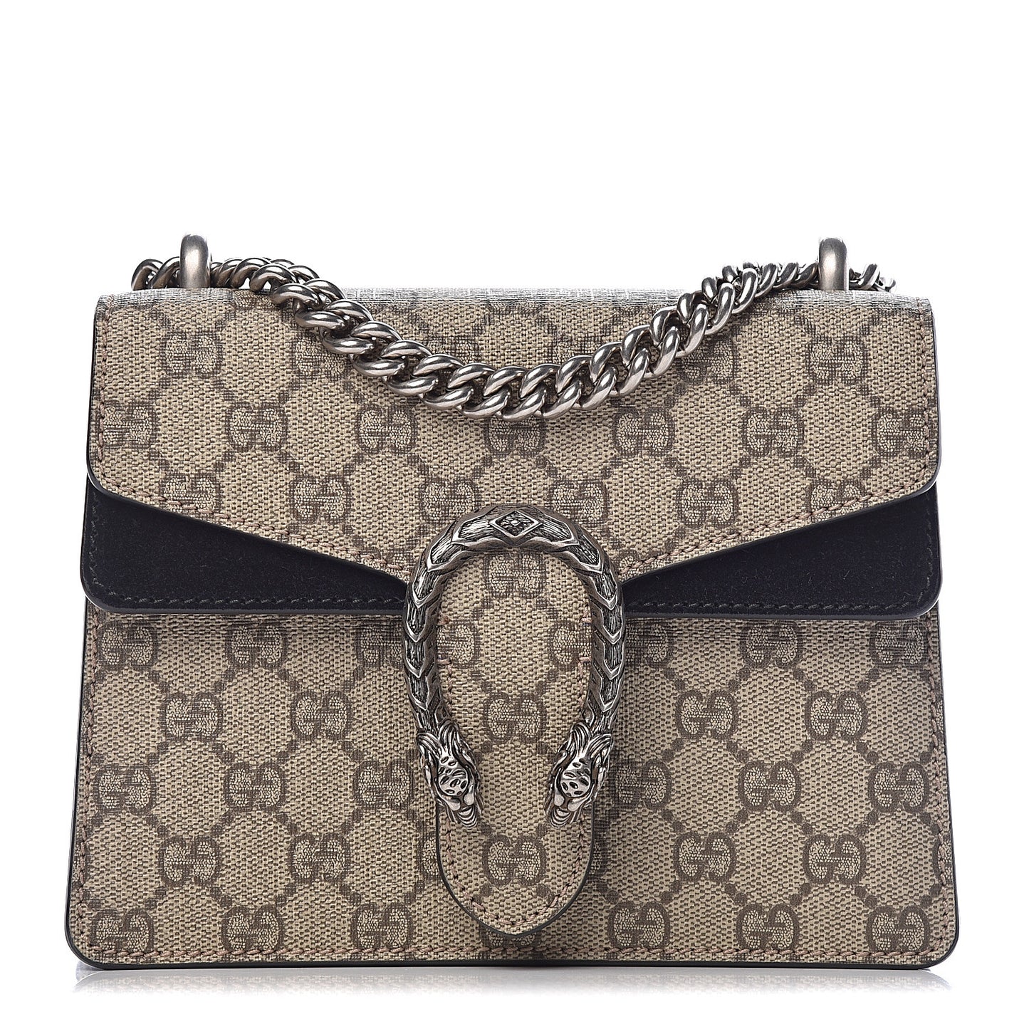 GG Supreme Monogram Mini Dionysus Shoulder Bag Black