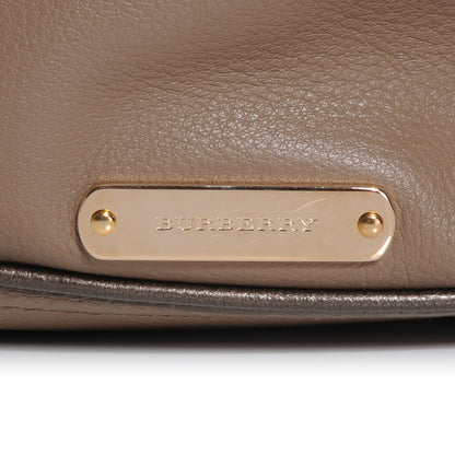Burberry Leather Suede Earlsburn Mixed Media Tote Mole Grey 5 of 9