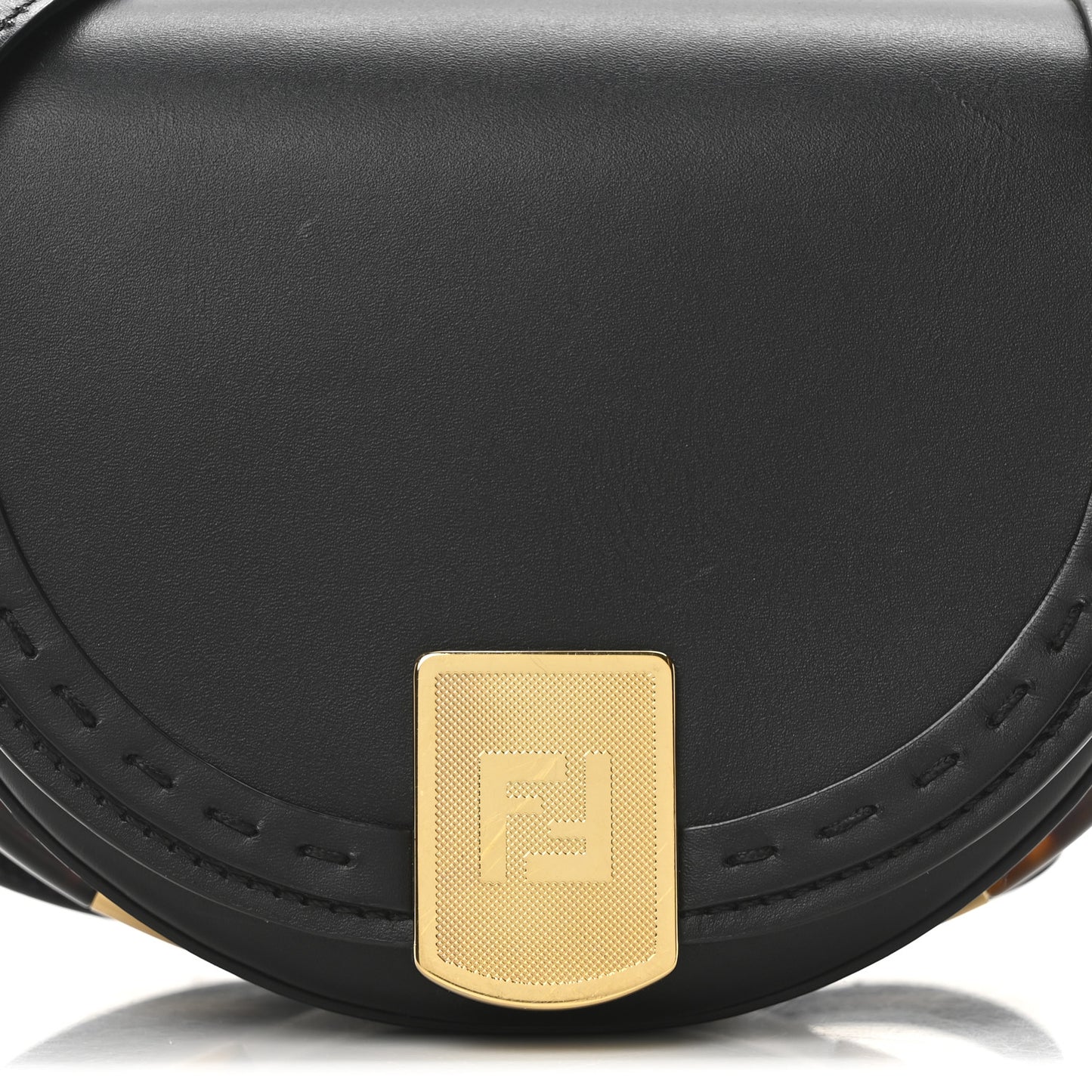 Vitello King Plexiglass Moonlight Shoulder Bag Black
