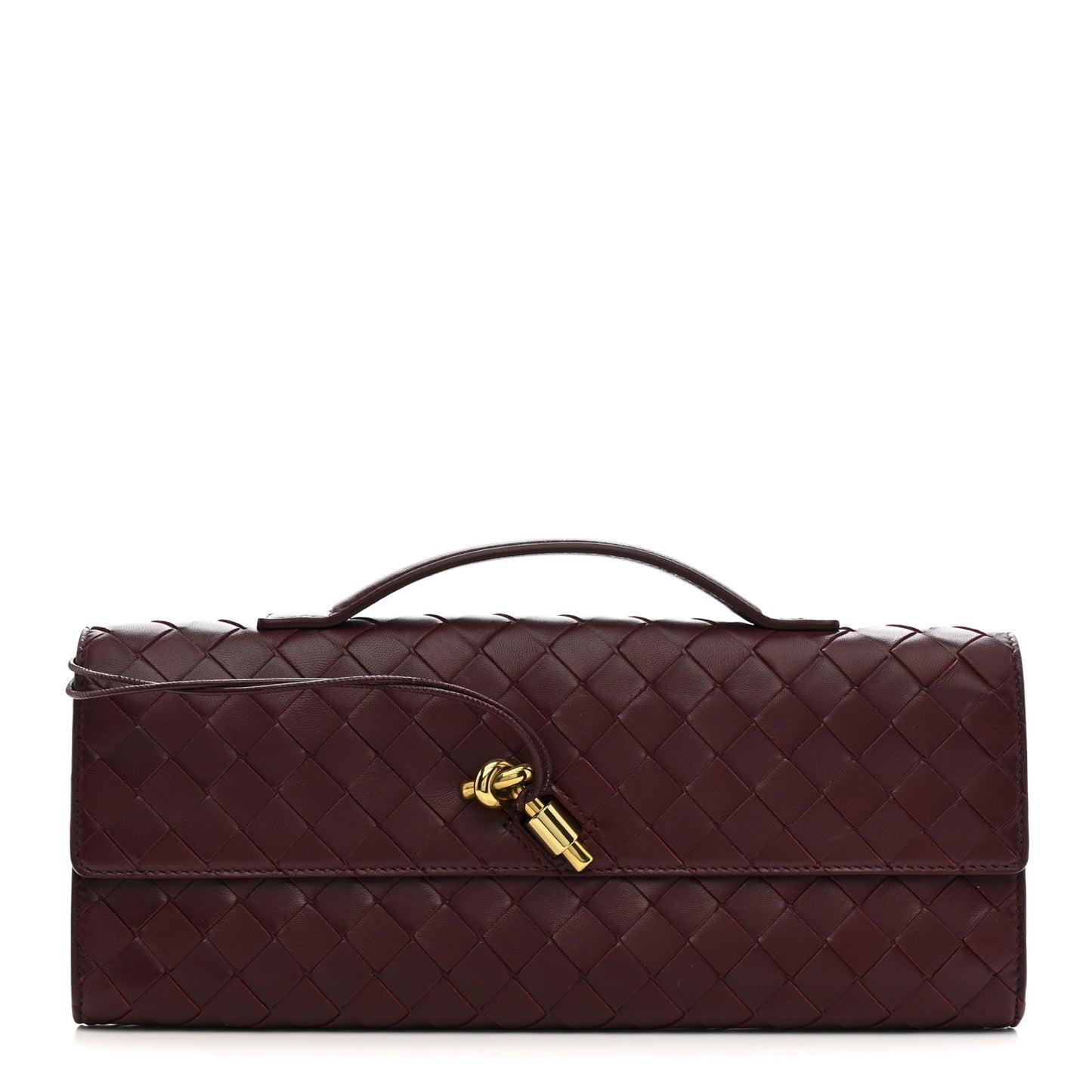 Nappa Intrecciato Long Andiamo Top Handle Clutch Barolo
