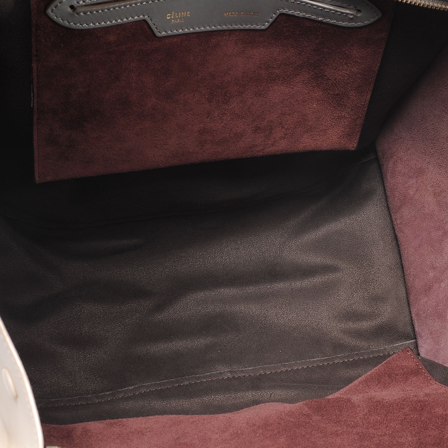 Celine Calfskin Tri-Color Trapeze Burgundy 6 of 7
