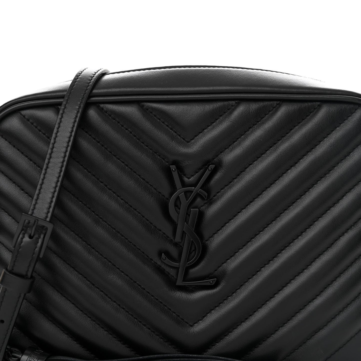 Calfskin Matelasse Monogram Monochrome Lou Camera Bag Black