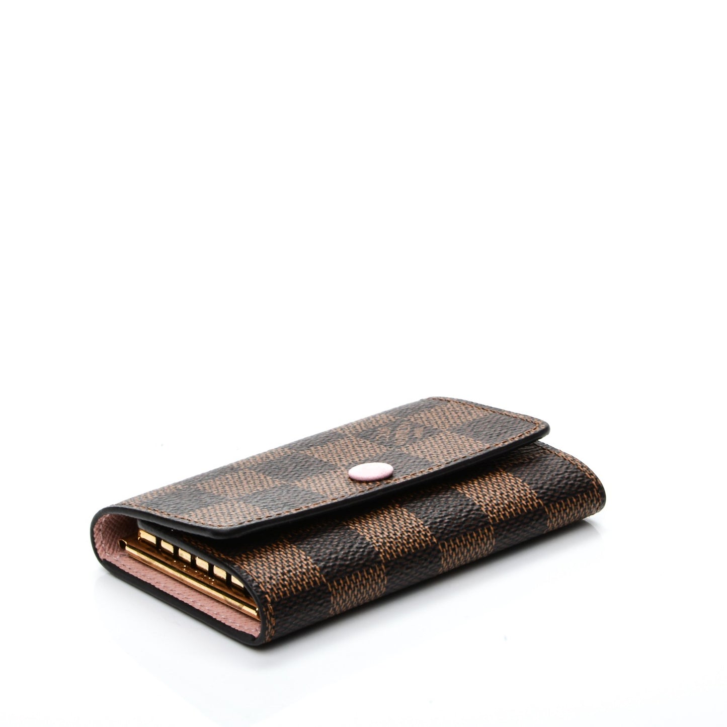 Damier Ebene Multicles 6 Key Holder Rose Ballerine