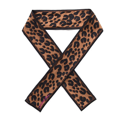 Louis Vuitton Silk Leopard Bandeau Scarf Marron 1 of 4