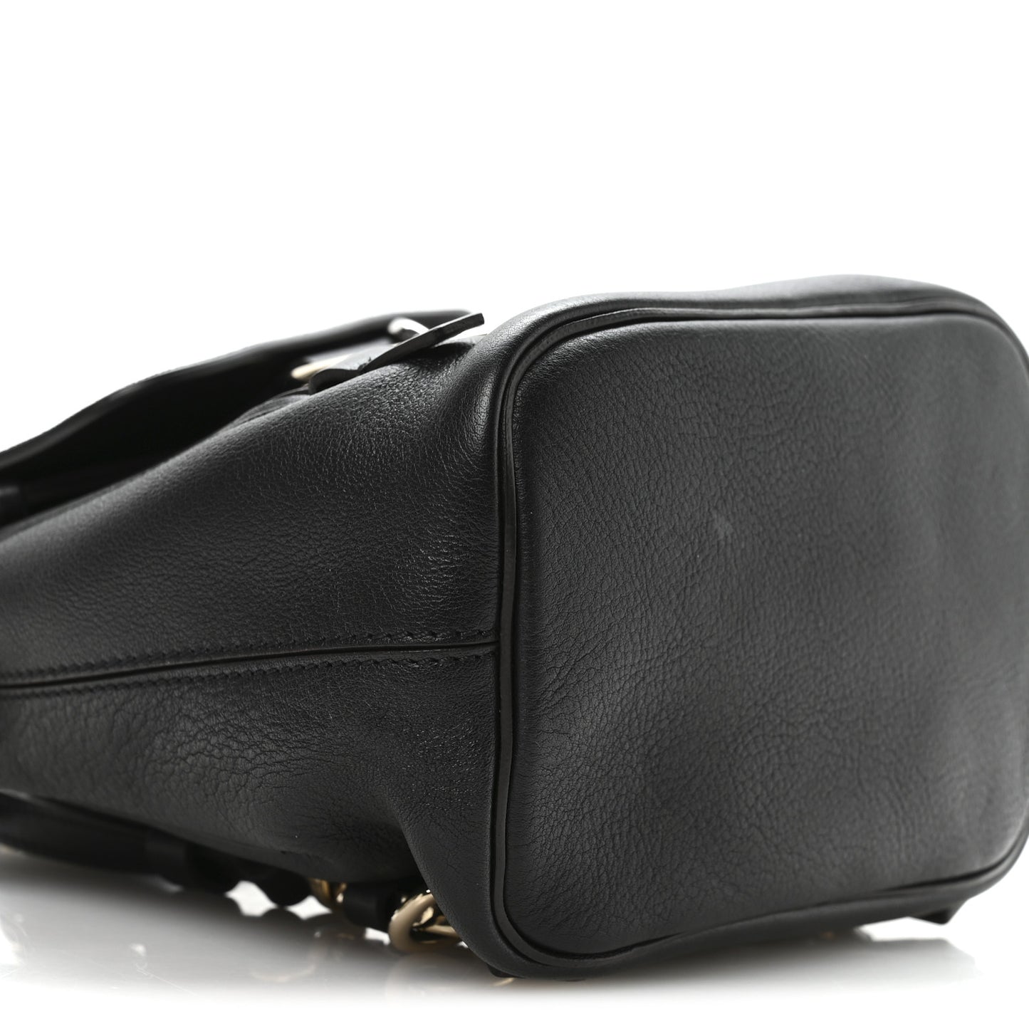 Suede Calfskin Mini Faye Backpack Black