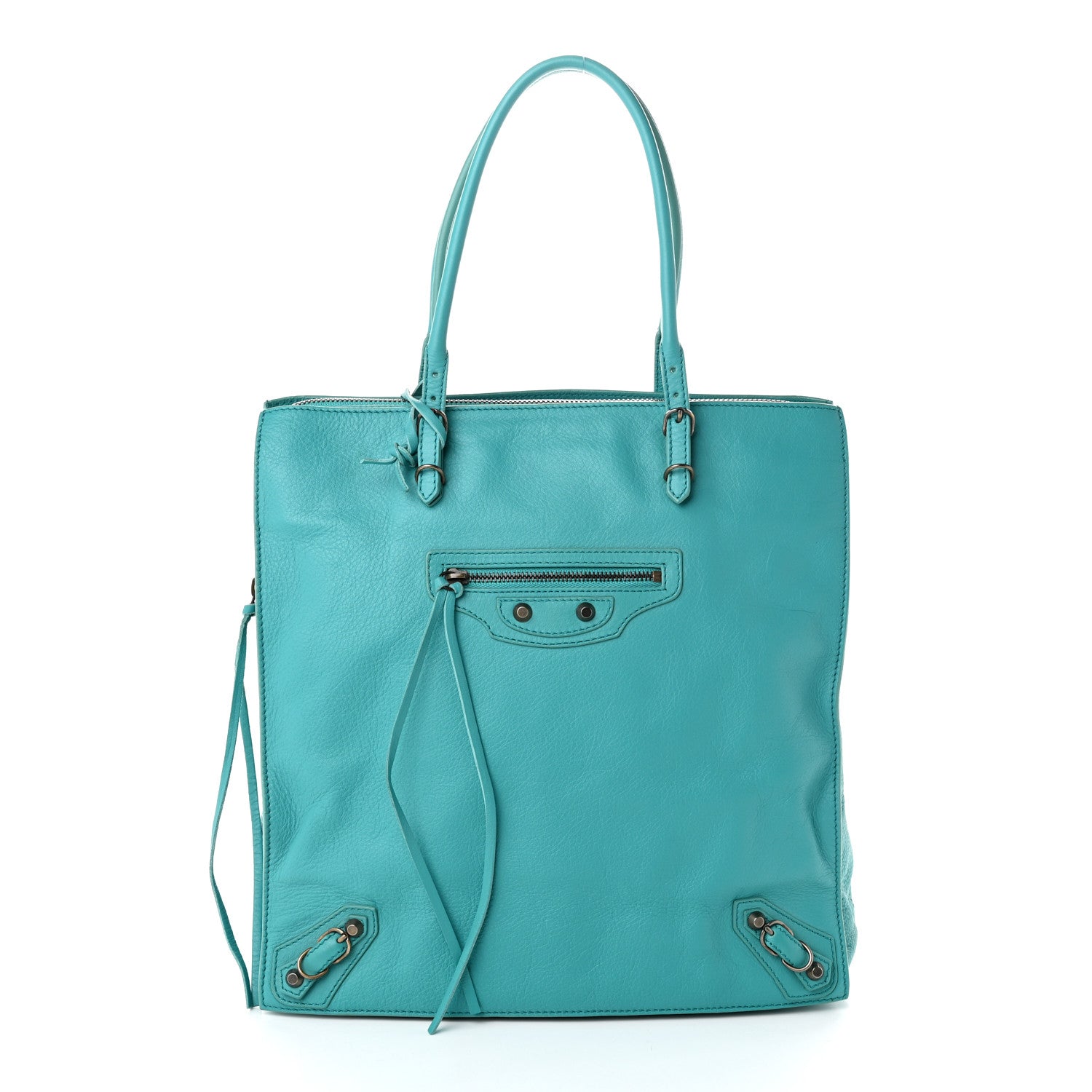 Balenciaga Veau Papier Tote Turquoise 1 of 11
