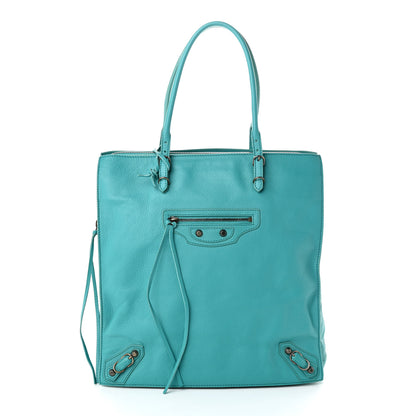 Balenciaga Veau Papier Tote Turquoise 1 of 11