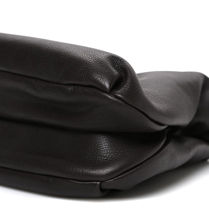 The Row Grained Calfskin Bourse Clutch Dark Brown 9 of 9