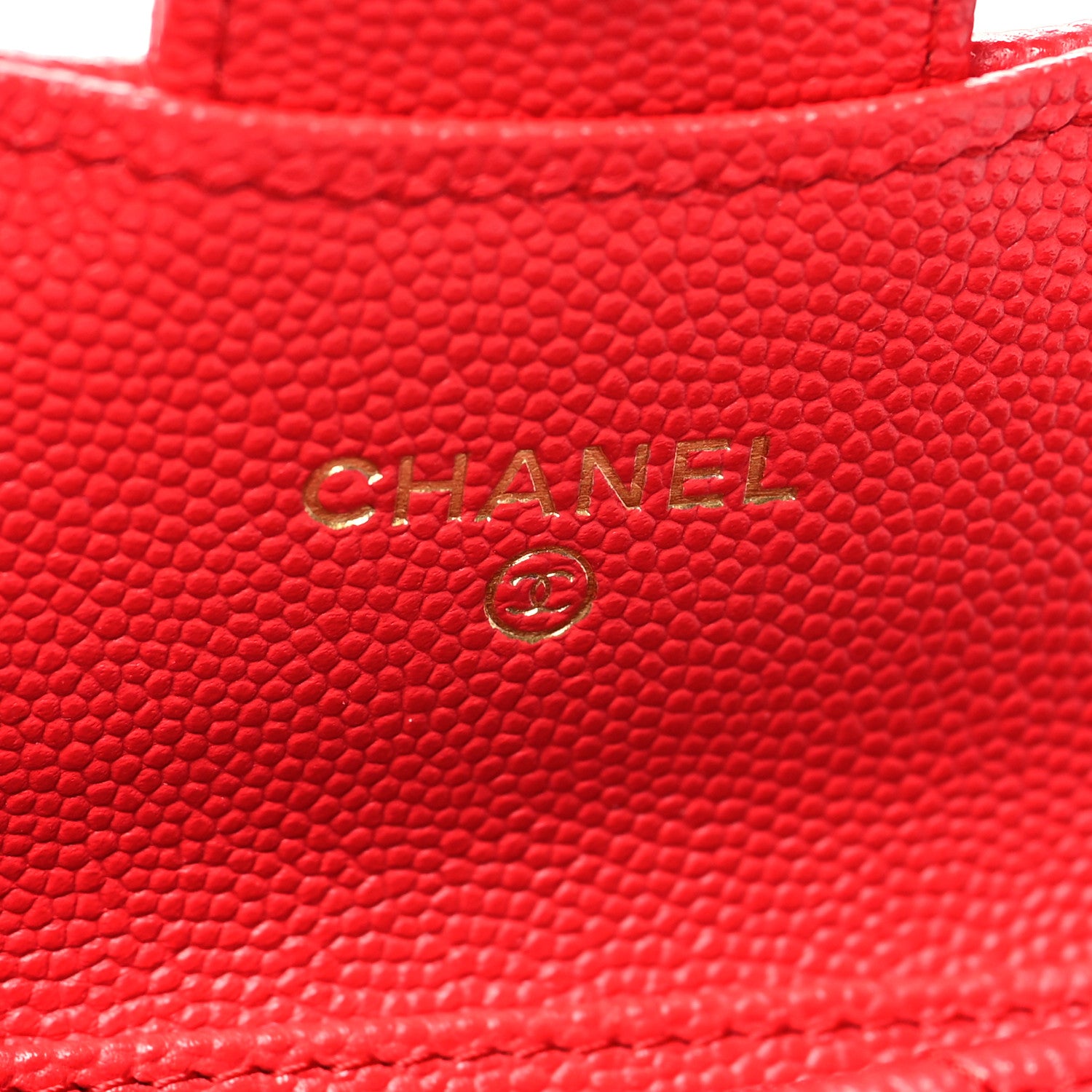 Chanel Caviar Quilted Flap Card Holder On Chain Red 6 of 10