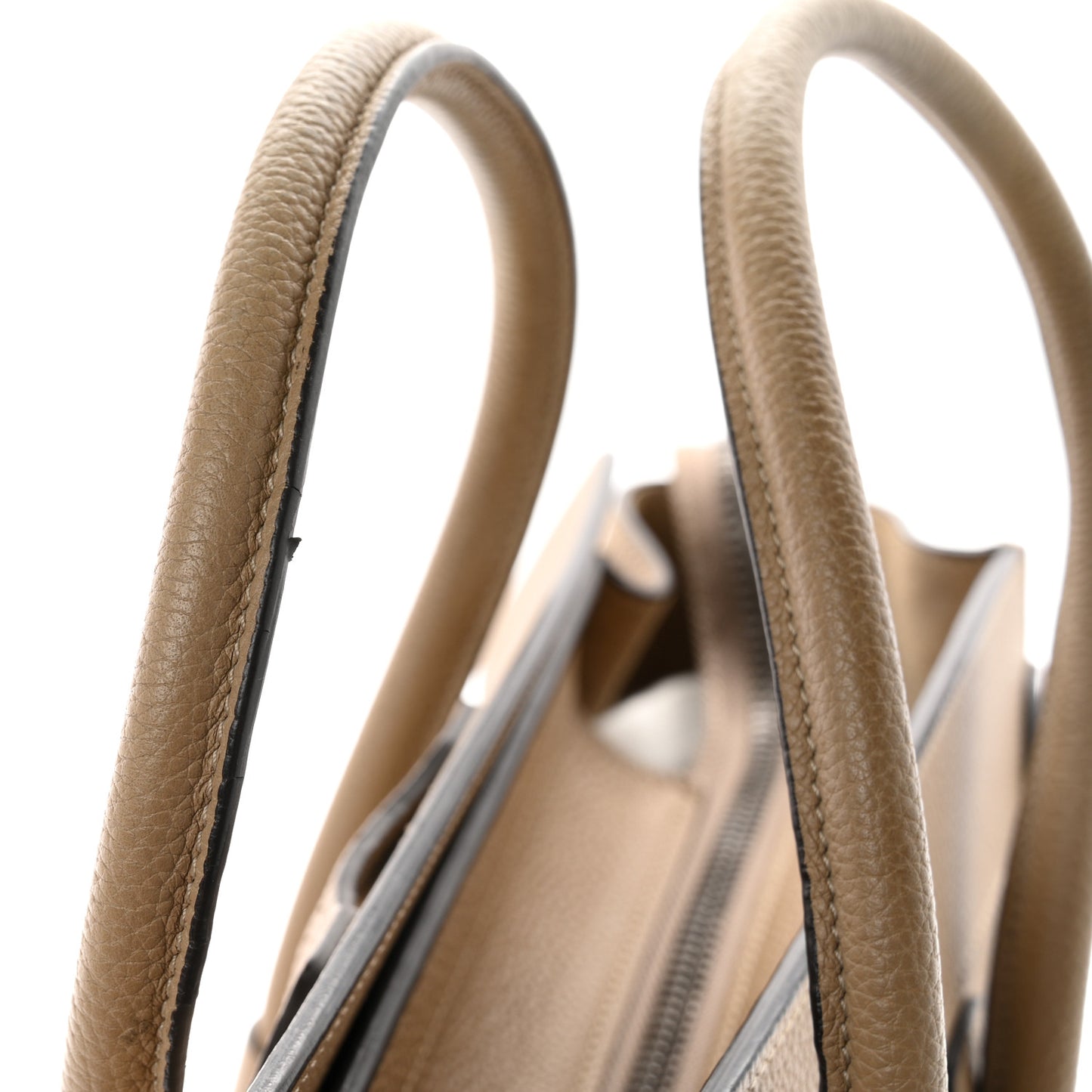 Drummed Calfskin Micro Luggage Dune