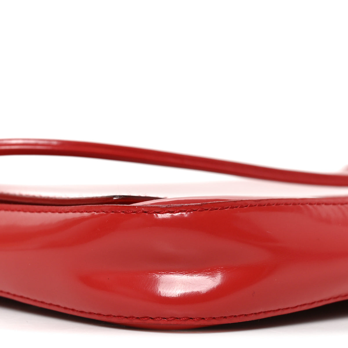 Gucci Calfskin Metal Bar Handbag Red 9 of 10