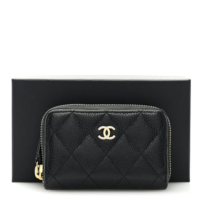 Chanel Caviar Quilted Zip Coin Purse Black 8 of 8