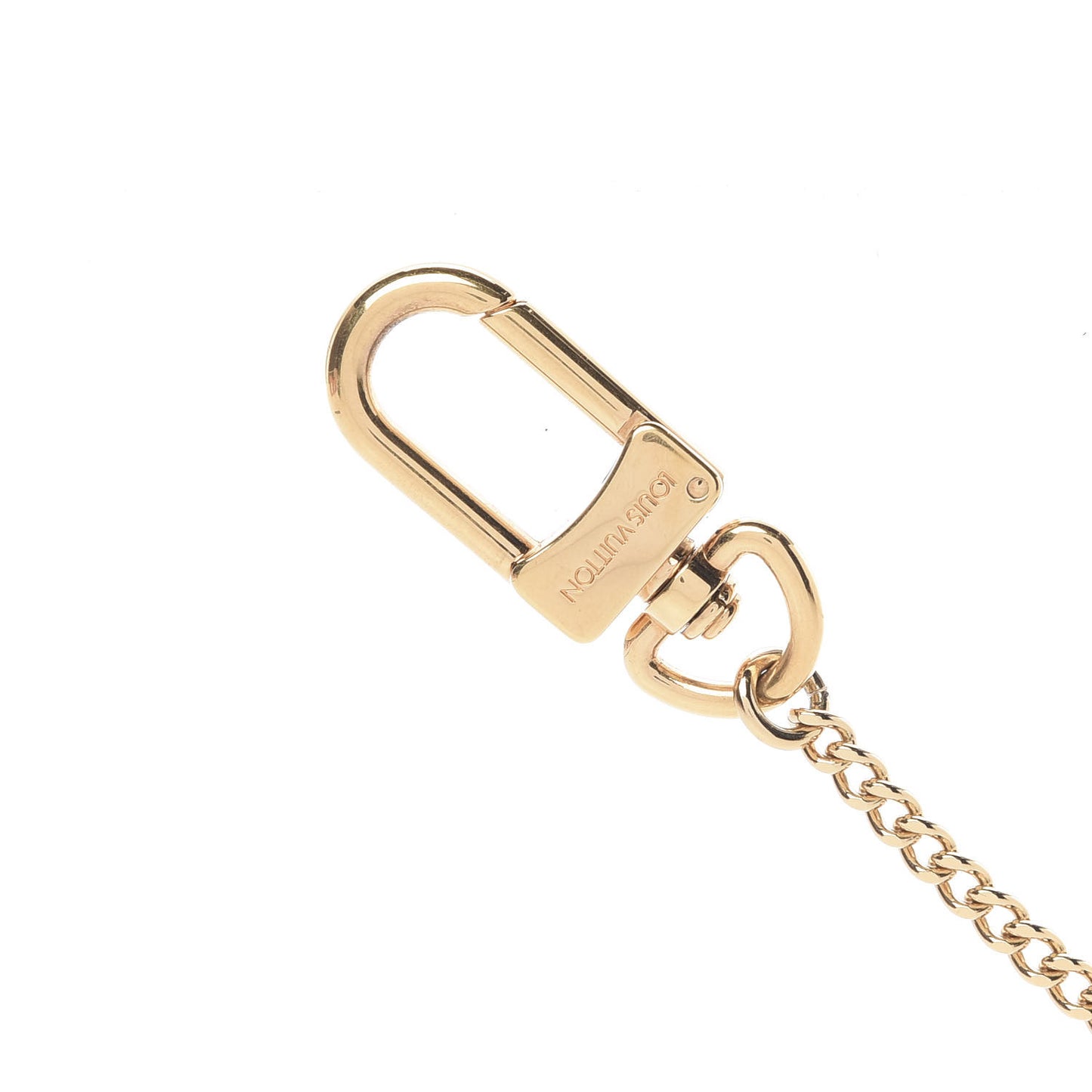 Metal Pochette Extender Key Ring Chain Gold